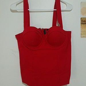 Guess Red Bustier Top